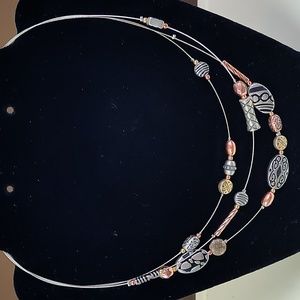Lia Sophia Multi Strand Wire Necklace